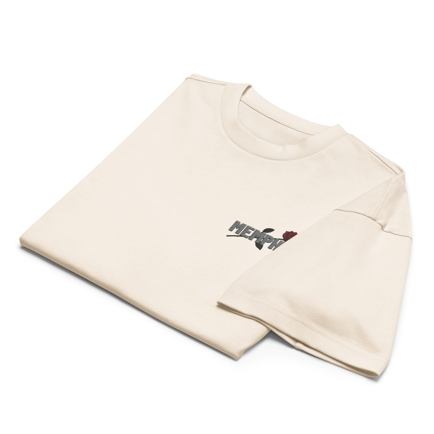 Memphis Rose Embroidered Tee — Planet Memphis apparel, view 4