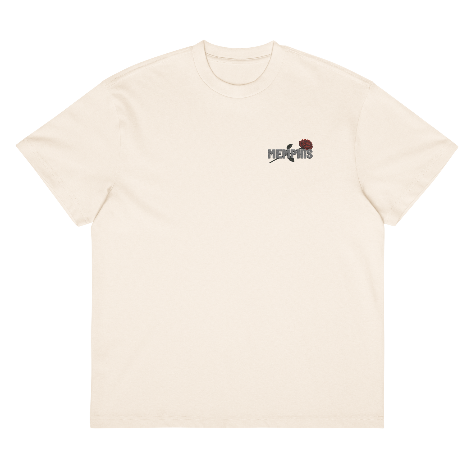 Memphis Rose Embroidered Tee — Planet Memphis apparel, view 3